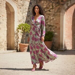 NWT PatBO Celia Maxi Wrap Dress Size 6 $675.00